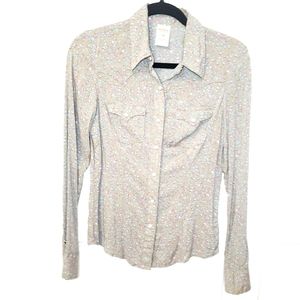 TRUE RELIGION Western Floral Long Sleeve Top